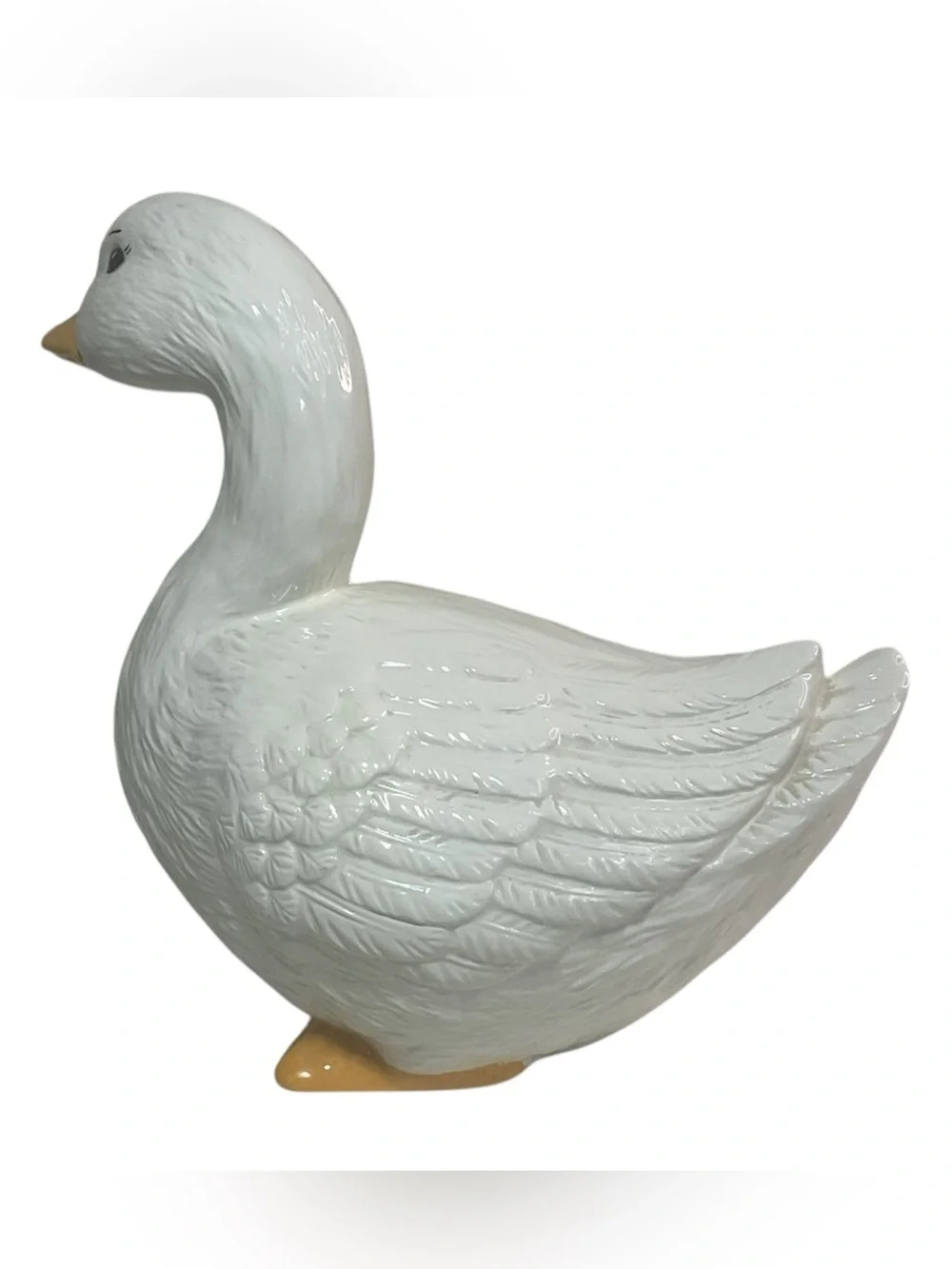 Vintage Scioto 1987 Ceramic White Goose Figurine Farmhouse Country Decor